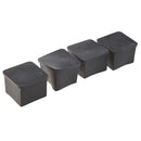 15Pcs Black Rubber 30mmx30mm Square Chair Foot Cover Chair Leg Caps R9K9