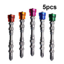 5pcs Magnetic Screw Driver Bit 65mm Screwdriver Bits Drill Set S2 Alloy TFQ