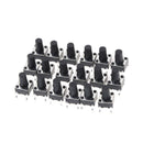 50Pcs 6x6x12mm Panel PCB Momentary Tactile Tact Push Button Switch 4Pin M&E