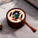 Retro Wax Seal Wood Melting Oven Furnace Wax Pot Beads Sticks Heater (B) A