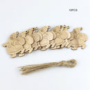 10pcs/bag DIY Wooden Clip Christmas Tree Pendant Handmade Pendant Gifts (H) A