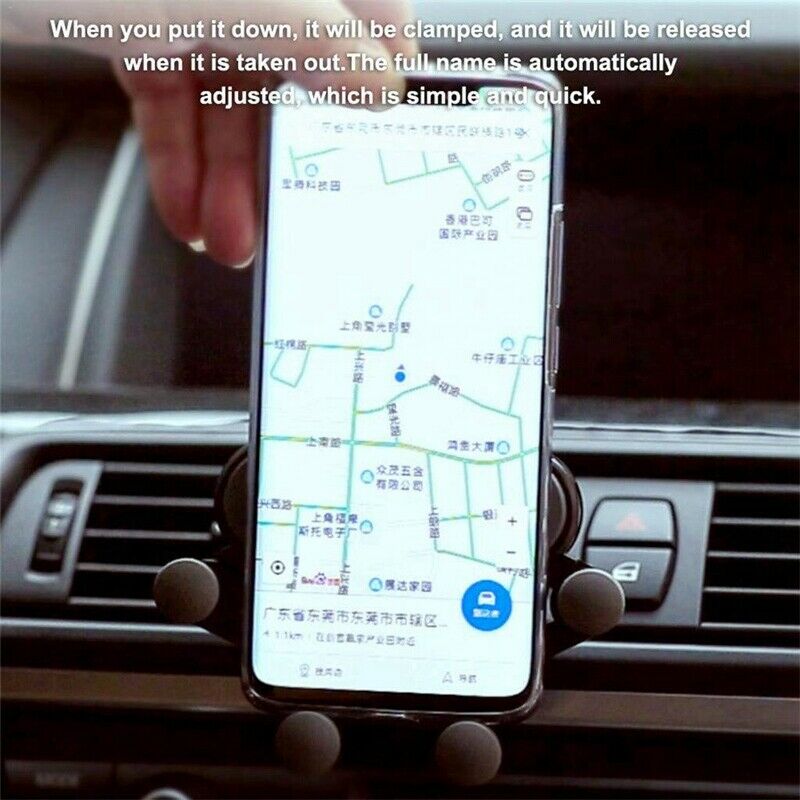 Car Phone Holder, Universal Gravity Auto-Retractable Air Vent Cell Phone Ho Q4E4