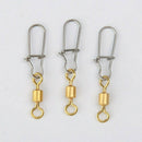 50pcs Stainless Steel Swivels Interlock Snap Fishing Lure Connector Acc KLW