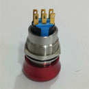 22mm Self Locking Emergency Stop Push Button AC 220V 5A 2NO 2NC Red