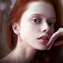 1/4 Ct Round Cut  Fashion Diamond Single Row Hoop Huggie Earrings