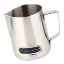 2cps 600ML Stainless Steel Coffee Milk Frothing Jug Garland Cup with Thermometer