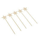 5PCS Stainless Steel Cocktail Picks Martini Fruit Stick for Party Golden