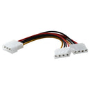 Computer Molex 6 Inches 4 Pin Power Supply Y Splitter Cable,1 Male to 2 Fem