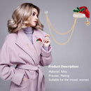Fashion Brooch Rhinestone Bells Snowman Badges Jacket Xmas Gift (Style 2) A