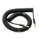 3.5mm Male to Male M/M Audio Stereo Aux Spring Cable Converter