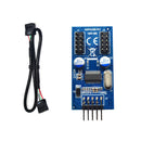 Motherboard 9Pin USB Header to 2 Male Adapter Card USB2.0 9Pin to Dual 9Pin