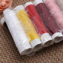 12 Mixed Colors 24 Spools Polyester Sewing Thread For Hand Machine Hot TUW