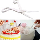 Plastic DIY Tool Flower Lifter Sugarcraft Scissor Fondant Cake Edge Decoratin Gw