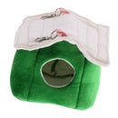 Winter Warm Bird Nest House Parrot Shed Hut Hanging Hammock Finch Cage Green