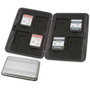 8x S D Micro Memory Card Storage Case Holder Hard Carrying Box Black Aluminum ^