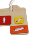 Wooden Educational Toys for Kids Toddler - Learn to Lace Thread Sew Buttons