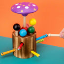 Wood Mushroom Roof Catching Worm Insect Magnet Stick Kids Games Educational