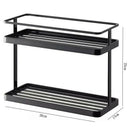2-Layers Stainless Steel Storage Rack Spice Condiment Basket Desk Organizer