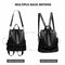 Women Backpack Purse Waterproof Pu Leather Anti-Theft Rucksack Fashion Scho B4R7