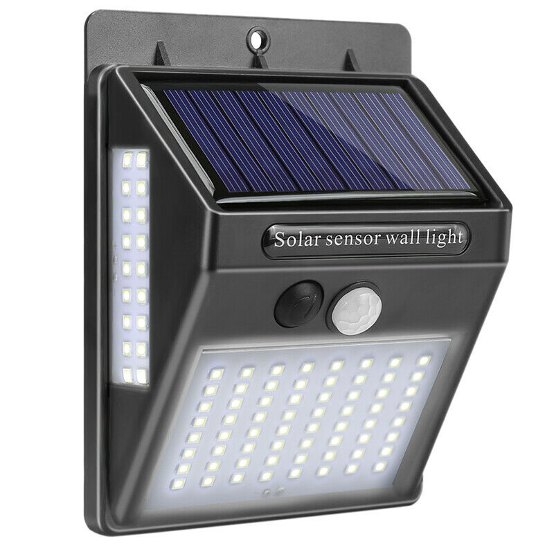 100 Led Solar Light Outdoor Solar Wall Lamp Pir Motion Sensor Waterproof Bu