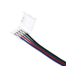 10Pcs 10mm 4 Pin one Connector With Cable for SMD LED 5050 RGB Strip Light JR