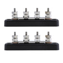 2pcs 4-gang Power Distribution Bus Bars 4x6mm Studs 100A for Auto Car Marine