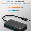 USB Type-C to USB 3.0 Hub with 4 USB-A Ports Adapter for New Macbook PC Laptop