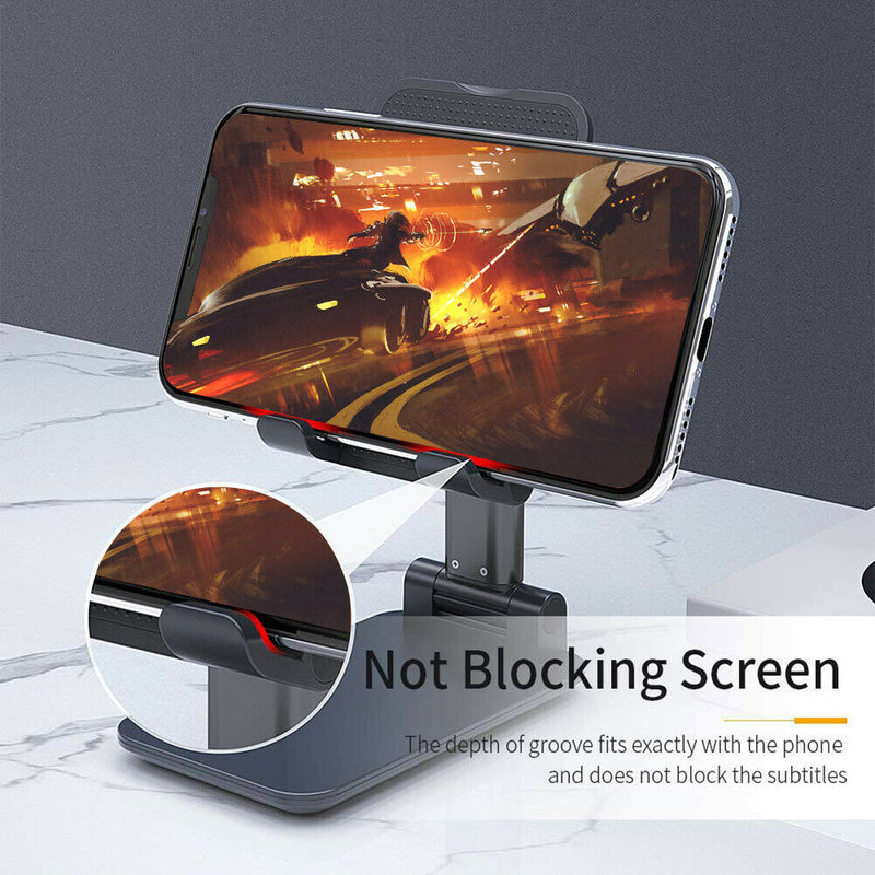 Folding Cell Phone Stand Height Adjustable Aluminum Alloy Desk Table Holder