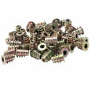 50pcs M5x13mm Screw to Nut Interface Insert Thread for Wood Furniture F9E1