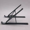 Gray Laptop Stand Portable 6 Heights Adjustable Aluminum Desktop Ventilated