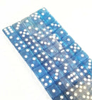 10pcs Six Sided Transparent 16mm Transparent sky blue Square Dice Right angle