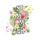summer flower iron on patches heat transfer pyrography for diy clothing decor JR