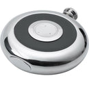 Round Stainless Steel Pocket Flask With Build-In Shot Glass 5Oz Hip Flask M P1X9