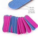 100Pcs Nail Files Double Color Wooden Mini Buffer Sanding 180/240 Disposabl P9G6