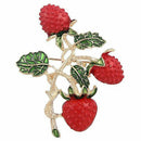 1 x Brooch Fashion Fruit Strawberry Design Alloy Brooches Clothes Decoratio S4B4
