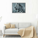 Black White Leopard 5D Animal Diamond Embroidery Full Round Drill Diy Diamo