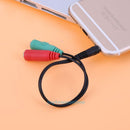 2pcs 3.5mm Male to 2 Female Y Splitter Audio Extension Cables Adapter for Mobile