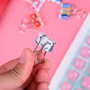 24pcs Cute Colorful Metal Binder Clips File Paper Clip Office Supplies 19mm  Kw