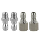 4pcs 1/4 inch Male Pressure Washer Hose Connector Quick Coupler Fittings