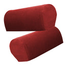 2 Pair (Red &Blue) Anti-dirty Elastic Sofa Armrest Covers Slipcovers