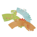 12Pcs Cartoon Dinosaur Cupcake Wrapper Paper Birthday Party Supplies Cake Dec ME