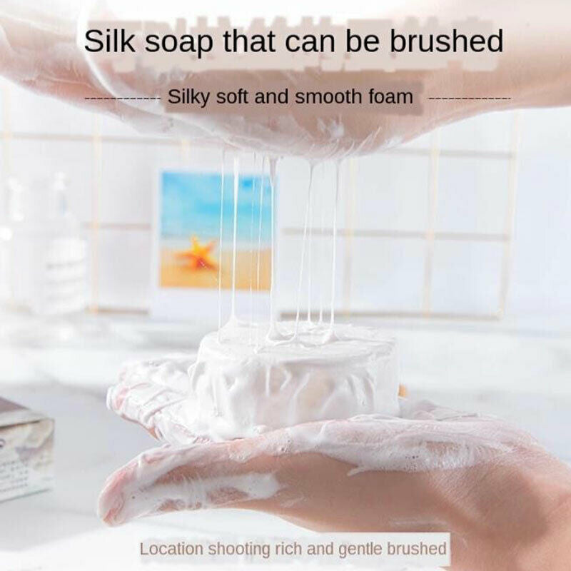 Goat milk soap Natural Silk Foam Best Wash Bath Oil Control Remove MS Hn