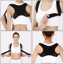 Adjustable Black Posture Corrector Men Support Back Shoulder Belt Brace Pro V0L2
