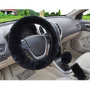 3Pcs/set Winter black soft warm plush car steering wheel cover handbrake  3C