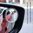 Wide Angle Adjustable Round Convex Car Rearview Blind Spot Mirror (White)