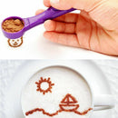 1 piece New Magic Spice Spoon Food Decorating Tools 16 Different Images Dec I2F4