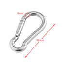 2PCS M5*50mm Multifunctional 304 Stainless Steel SNAP HOOK Carabiner Clips