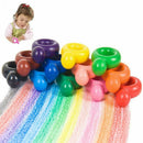 Toddler Crayons, 12 Colors Paint Crayons for Babies, Ring Shaped Washable W