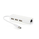 USB-C USB 3.1 Type C to USB RJ45 Ethernet Lan Adapter Hub top For Macbook C W4D1