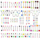 Stainless Acrylic Ball Barbell Bar Eyebrow Nose Tounge Ring Body Piercing FT
